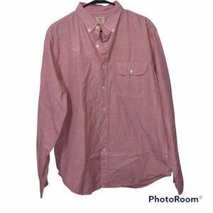 J Crew 100% Cotton Men’s Large Salmon Long Sleeve Dress Shirt